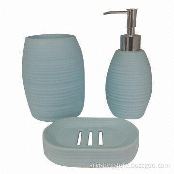 Ceramic bathroom accessories set